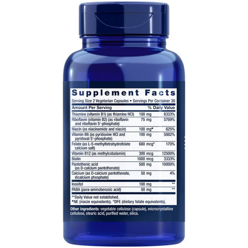 BioActive Complete B-Complex 60 Capsules-Life Extension-Matakana Pharmacy